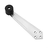 Pumixiy Türstopper aus Edelstahl, 90 Grad, Überkopf-Türstopper, mit Schrauben, für Holztüren, Wandschutz, winddicht, silberfarben, schwarz (Silber)