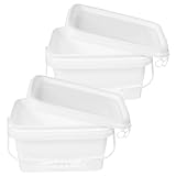 Vaguelly 2 Stück Farbeimer Storage Boxes aufbwahrungs-Box Kunststoff Box Großer Eimer vorratsboxen handhaben malen leer gehaltenen tragbar Eimer mit Deckel Kunststofffass mit Deckel pp Weiß