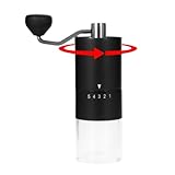 Hand-Kaffeemühle | Tragbare manuelle Bohnenmühle mit einstellbaren Einstellungen | Heimküchenzubehör, Pulver-Kaffeemühle für Geburtstage, Feiertage