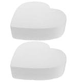 WEKADRIN Herzförmiges Schaumstoff Kuchenmodell 8 Zoll Wiederverwendbar 5cm Hoch Dekoration Back Übung Partyzubehör Selbstgemacht Kuchenattrappe