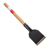 Abaodam Eisenbahnschaufel Schneeschaufel reinigen Hochleistungsschaber Einfahrt Eiskratzer manueller Schneeschieber Werkzeug zum Entfernen von Gartenschaufel Holz