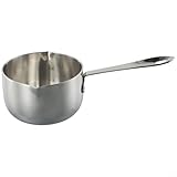 Milchtopf Kleiner Stielkasserolle aus rostfreiem Edelstahl mit ergonomischem Griff und poliert, geeignet zum Erhitzen von Kaffee, Butter, Öl oder Schokolade (260ml)