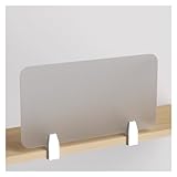 Acryl-Büro-Trennwand mit abnehmbaren Clips, mattiert, transparent, Trennwand für den Arbeitsplatz, Privatsphäre, 30 x 48 cm, perfekt für Studenten und Arbeitsbereiche