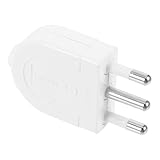 HOLIDYOYO Italienischer 3 Poliger Erdungsstecker 16A Abnehmbarer Kunststoff Ersatzadapter für Reisestecker