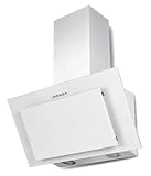 PKM Schräghaube S13-60 | Kopffreihaube | Dunstabzugshaube | 60cm Breite | matt schwarz oder weiß | 3 Leistungsstufen | Abluft | Umluft [Energieklasse B] (White)