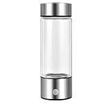 Titanium Portable Hydrogen-Rich Water Cup Water Ionizer Maker/Generator Super Antioxidants ORP Hydrogen Alkaline Water Bottle(Silver)