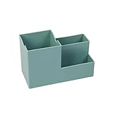 Multifunktions-Stiftehalter for den Schreibtisch, Aufbewahrungskoffer for Schulbedarf, bunte Kunststoffbox, Schreibtischzubehör, Bleistift-Organizer für Büro Aufbewahrung & Organisation(Green)