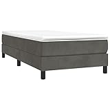 Tino Tech Boxspringbett Boxbetten Betten Bed Frame Bett Gestell Betten Boxspring Boxspringbett Dunkelgrau 90x200 cm Samt