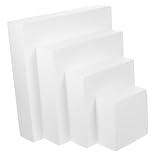 NOLITOY 4 Stück Tortenmodell aus Kubischem Schaumstoff Rechteckige Styroporscheiben Kompakte Tortenattrappen Wiederverwendbar Geeignet für Fondant Modellierpaste Hochzeit Geburtstag Party