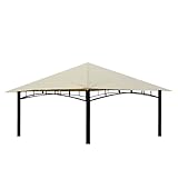 freigarten.de Ersatzdach für Pavillon 3x3 Meter Sand Antik Pavillon Wasserdicht Material: Panama PCV Soft 370g/m² extra stark Modell 3 (Beige)