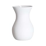 Ritzenhoff & Breker Annalena Vase, 18 cm, Moderne Tischvase mit softem Matt-Finish, Bauchige Dekovase zur Dekoration, Glas, Weiß