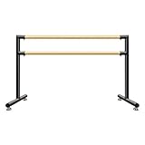 Generisch Ballettstange aus Massivholz und Stahl für das Training zu Hause, stabile Tanzstange für Stretching, Gymnastik und Pilates