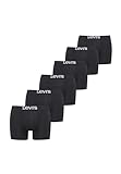 Levi's Herren Solid Basic Boxers (6 Pack) Underwear, New Schwarz, XXL (6er Pack)