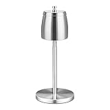 Einstellbarer Standaschenbecher, Höhe Ausziehbar 21.8-56.2cm Edelstahl Standaschenbecher für Draußen mit Deckel und Rutschfestem Boden, Groß Stand Aschenbecher für Draussen (Silber)