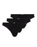 bruno banani Herren Strings Bale - 3er Set - Bequeme Herren Strings - Atmungaktive Mikrofaser - Hohe Bewegungsfreiheit - Niedrige Bundhöhe schwarz, M