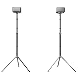 ULTIMEA 2er Set Universal höhenverstellbar Lautsprecher ständer Schwarz Boxenständer ausziehbar von 62 cm bis 93 cm für Satelliten & Regallautsprecher mit Einer Belastung bis zu 3 kg, Steady 300