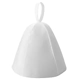 Saunahut 2 stücke Wollfilz Sauna Hut Warm Halten Bad Haar Schutz for Haut Kopf Anti-Hitze Spa Sauna Hut bad Kappe Zubehör(White)