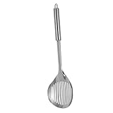 ERINGOGO Katzenstreuschaufel Aus Edelstahl Wurfsieb Kotschaufel Bodenschaufel Abfallschaufel Aus Metall Streuschaufel Für Katzen Abfallschaufel Aus Sandsieb Rostfreier Silber