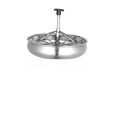 Gatuida Schweinetrog Schweinefuttertrog Futtertrog für Schweine Hundefutter Langsamer Fressnapf für Hunde Hundenapf Schweineschale aus Edelstahl Futternapf für Vieh Rostfreier Stahl Silver