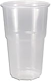 Pro DP 800 Trinkbecher Bierbecher Ausschankbecher 400ml 0,4l mit Schaumrand transparent/klar Einweg Kunststoff PP recycelbar mit SUP Kennzeichnung - Inkl. VerpG in D