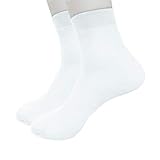 vejtmcc Faser 1 Strümpfe Herren kurze elastische ultradünne Socken Seidige paar Socken Sneaker Socken Lustig (white, One Size)