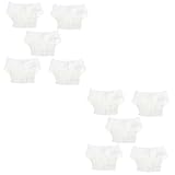 Beaupretty 10 Stk Windel babymatte matte diaper bag nappy bag changing pad wickelunterlagen verstellbares Neugeborenes Neugeborene Unterwäsche reine Baumwolle Weiß