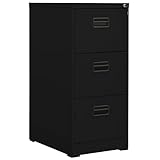 ShCuShan Aktenschrank Schwarz 46x62x102,5 cm BüRoschrank Allzweckschrank HäNgeregistraturschrank Aktenschrank Mehrzweckschrank Stahl