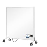 BR Bringer Infrarotheizung Standgerät - 300 Watt - Energiesparend - Mobile Elektroheizung mit Standfüßen auf Rollen - 5 Jahre Garantie, TÜV - Deutsche Qualitätsmarke (weiß)