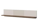 Mirjan24 Wandregal Rotevio RT18 Bilderleiste, Wandboard, Schmal Wanddeko Hängeregal, Galerieleiste (Cashmere + Nuss)