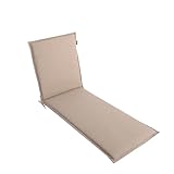 LILENO HOME Sonnenliege Auflage [1er Set - Rollliege] in Taupe - Gartenliegen Polster für Strandliege (190x60x5cm) Malt