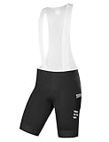 INBIKE Fahrradhose Bib Shorts Radlerhose Fahrradunterhose Shorts Fahrrad Kurz Herren Gepolstert mit Träger Tasche Sommer Atmungsaktiv Elastisch Schwarz XL