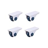 lenkrollen 4 Stück Mini-Aufbewahrungsbox-Rollen, Möbel-Gleitrollen, Mülleimer, selbstklebende Riemenscheibe, Heimräder Möbelrollen (Color : 4pcs blue)