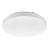EGLO Deckenlampe mit Bewegungsmelder innen Frania-M Ø 33 cm, LED Deckenleuchte mit Tageslichtsensor aus Stahl und Kunststoff in Weiß, LED Wandlampe warmweiß