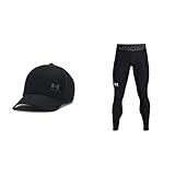 Under Armour Herren M Iso-chill ArmourVent ADJ Hat & Herren UA HG Armour Leggings, Lange Sportleggings; atmungsaktive enganliegende Laufhose