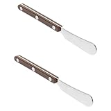 LABRIMP 2St Buttermesser Käsemesser Butterstreicher Käsereibe brotschneidemaschine Käseschaber Design Butterschaber praktischer Honigspatel Salatdressing-Verteiler Rostfreier Stahl Brown