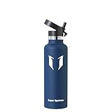 Super Sparrow Trinkflasche Edelstahl - Ultraleicht Thermobecher - 750ml - Standardmund Stroh-Deckel - BPA-Frei Thermoskanne, Thermosflasche für Sport, Travel, Schule, Outdoor