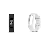 Garmin Quick Release Silicone Strap for Vivosmart 5 Replacement Strap S/M White vivosmart 5 Smart Health and Fitness Activity Tracker with Touchscreen, Black, Small/Medium