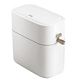 8L -Korb mit Badezimmerabdeckung - moderner feiner Anti -Odor -Müll, Platz für Abfallgäste Toilette Bureau Home Kitchen | Kompaktbehälter für Innengesundheit Sanitär