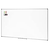 Amazon Basics Magnetisches Whiteboard mit Stiftablage und Aluminiumleisten, trocken abwischbar, 90 x 60 cm (B x H), Weiß