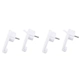 Rdjumpdjo 4 Stück Weißer Schuko-Winkelstecker Flach, Schuko-Flachstecker 250 V (16 A), Schuko-Stecker, Schuko-Stecker Flach, EU-Stecker