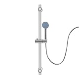 Duschstange 66cm, Edelstahl Brausestange Höhenverstellbar, Modern Brausestange mit 360° Drehbar Duschkopfhalterung für Bäder, Duschen, Hotels, Wohnungen (Silber)