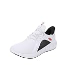 PUMA Unisex Softride Carson Sliptech Road Running Shoe, White-for All Time Red, 38 EU
