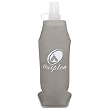 Outplea TPU Faltbare Trinkflasche 500ml, Soft Flask Wasserflasche mit Staubschutzhülle, Reservoir für Laufen Joggen Radfahren Wandern