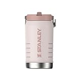 STANLEY 1913 IceFlow Flip Straw Jug 1.9L - Thermobecher Kühlt 20 Stunden - 4 Tage Eisgekühlt - Auslaufsicher - Leicht zu Tragen - Spülmaschinenfest - BPA Frei - Trinkflasche Sport - Rose Quartz
