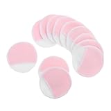 Ipetboom 12 Stück Reinigungspad aus Bambusfaser make up pads abschminkpads abschminken abschmink pads makeup remover wipes Musselin Gesichtsmaschine Hautpflege-Puff Make -up -Entferner Rosa