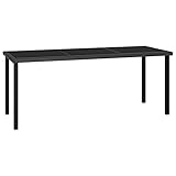 ShGaxin Garten-Esstisch, Tisch Balkon, Gartentisch, Balkontisch, Küchentisch, Garden Table, Terrassentisch, Schwarz 180x70x73 cm Poly Rattan