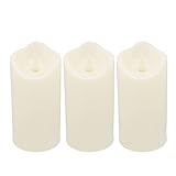 Verdant Touch Flammenlose LED-Kerzenlichter, 3 Stück, dekorative elektronische LED-Teelichter für Weihnachten, Hochzeit, Geburtstag, Party