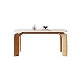 AHGFTYRDT Esstisch, Massivholz, Oberschenkel, Esstisch, Heimtisch, rechteckig, Schiefer, Esstisch, Partytisch (Größe: S: 129 cm, M: 130 x 70 x 75 cm)