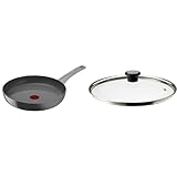 Tefal C42706 Renew On Bratpfanne 28 cm | Keramikversiegelung & Glasdeckel 28 cm, Edelstahlfassung, Spülmaschinenfest, Dampfventil, Thermokunststoffgriff, 28097712