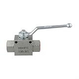 Hydraulisches Absperrventil, 3-Wege-Hochdruck-Hydraulik-Kugelhahn, 7250 PSI für NPT 1/2 Kohlenstoffstahl, Öl, Gas, Wasser, industrielle Rohrleitung, manuelle Steuerung für (NPT1/2)